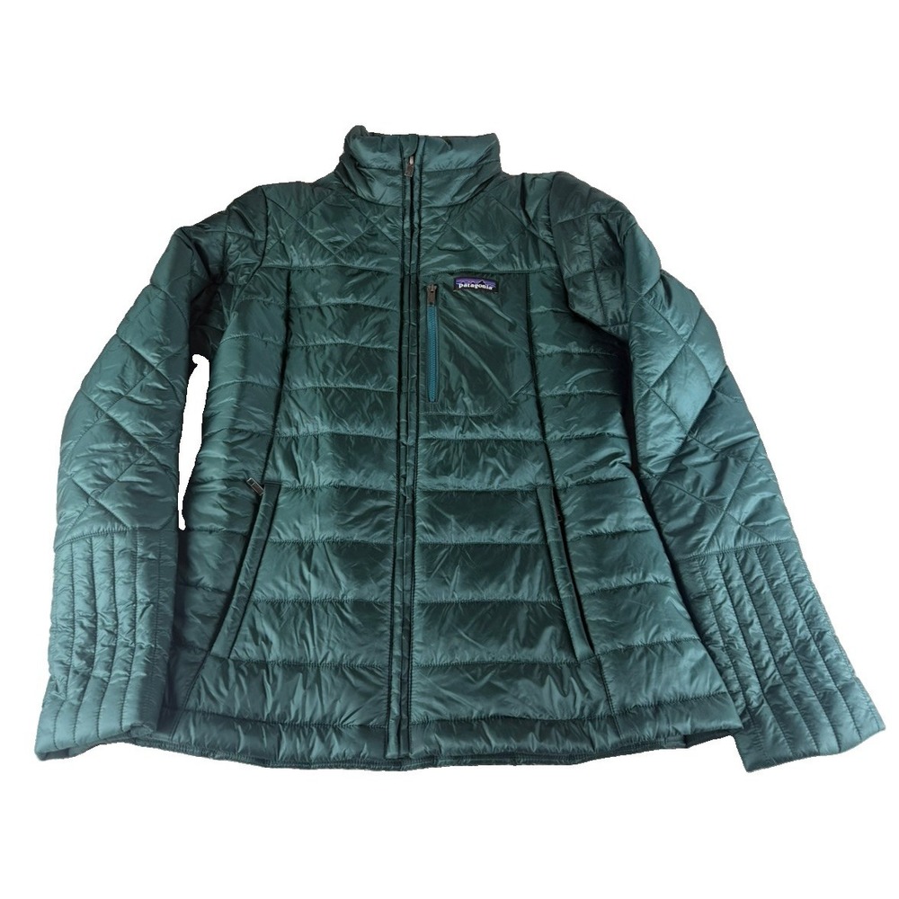 Patagonia Nano Puff Jacket Womens S Green Full Zip Insulated Puffer STY27690
